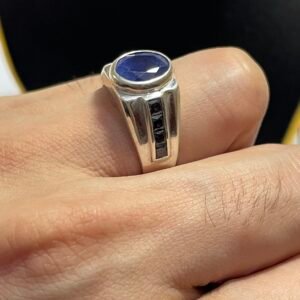 Sapphire Crown Men’s Ring