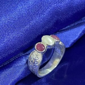 Dual Gemstone Bloom Ring (Women)
